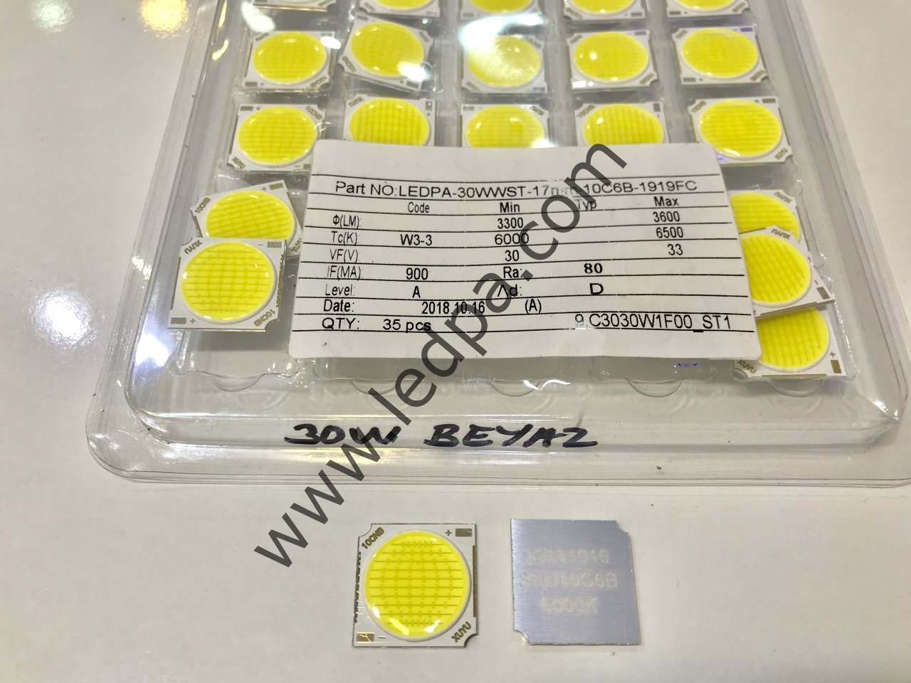 30W COB LED  BEYAZ 6500KELVIN EPISTAR CHIP