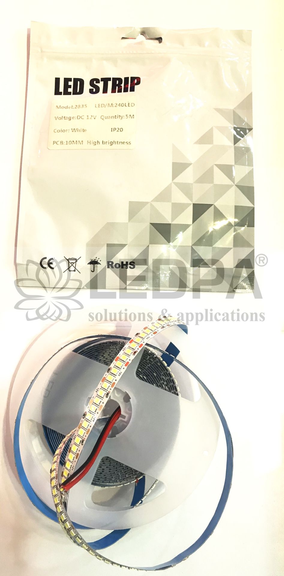 2835 240LED'Lİ , BEYAZ 6500K , 20W/METRE 12V DC METRESİ