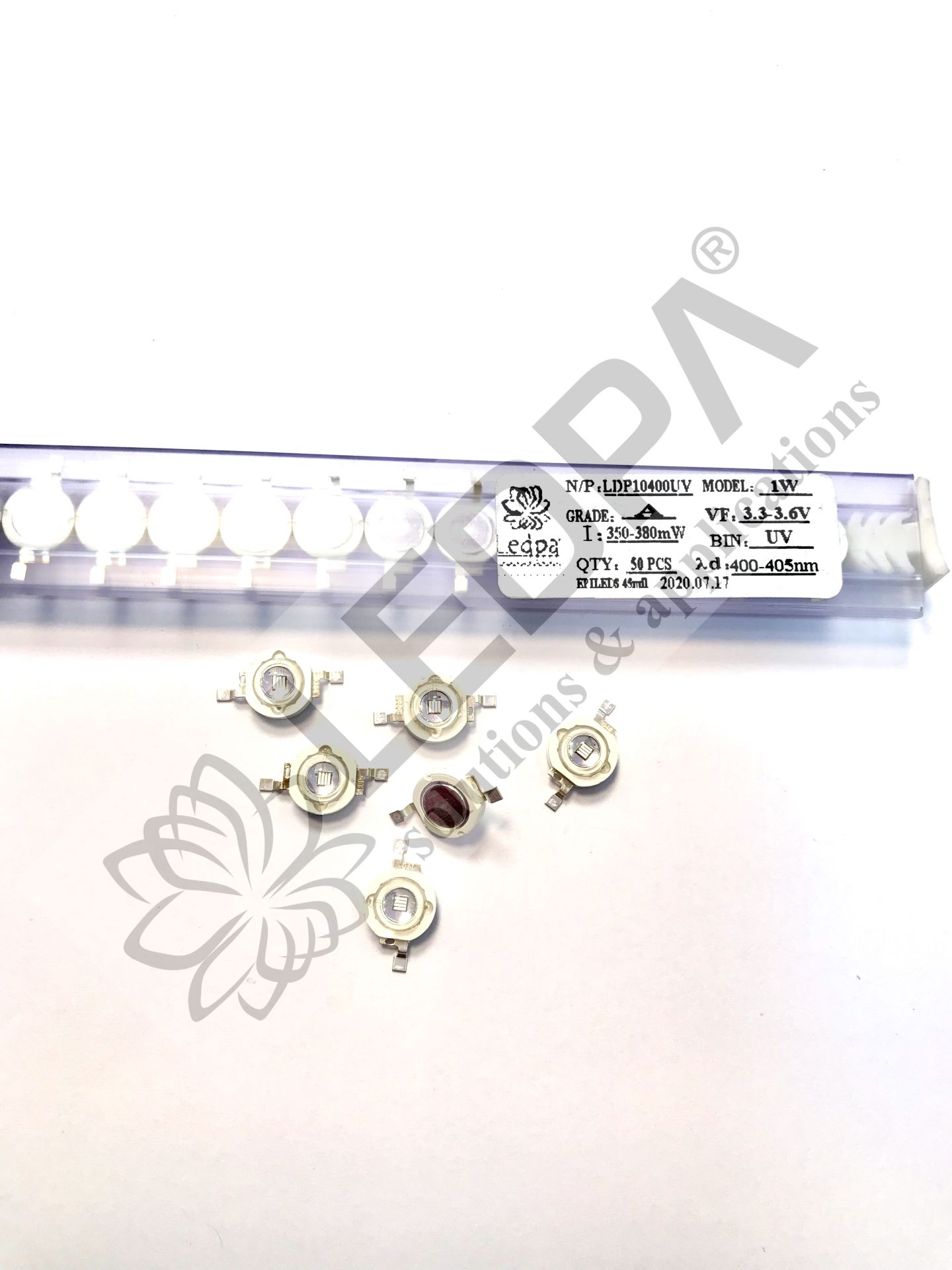 LDP10400UV  1W UV LED , 1W 400NM , 405NM UV LED