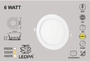6W SLIM LED PANEL SIVA ALTI , 6W PANEL LED , 6W 4000KELVIN , NATURAL BEYAZ