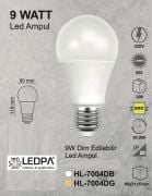 AMPUL 9W 220V ( eski 60w )  E27 AMPUL , 9W AMPUL LED BULB , 220V AC DİM ( AÇMA-KISMA ) YAPILABİLİR