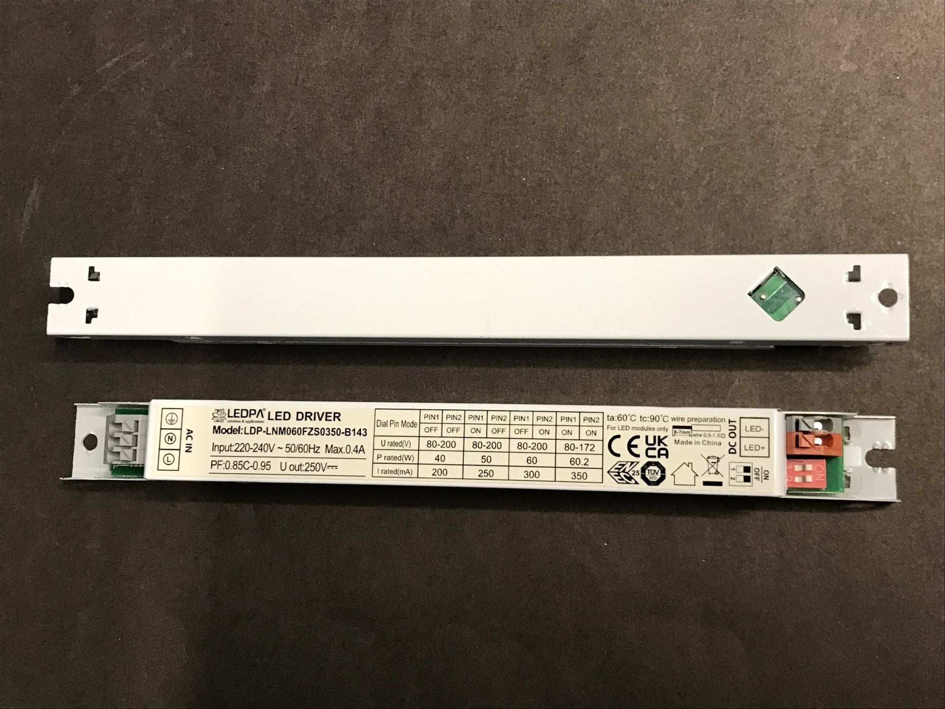 LEDPA LED DRIVER , 60W 80-200V DC , LDP-LNM060FZS0350-B143 , AKIM AYARLI LED DRIVER 200MA , 250MA , 300MA , 350MA , LEDPA 60W 80-200V DC LED DRIVER