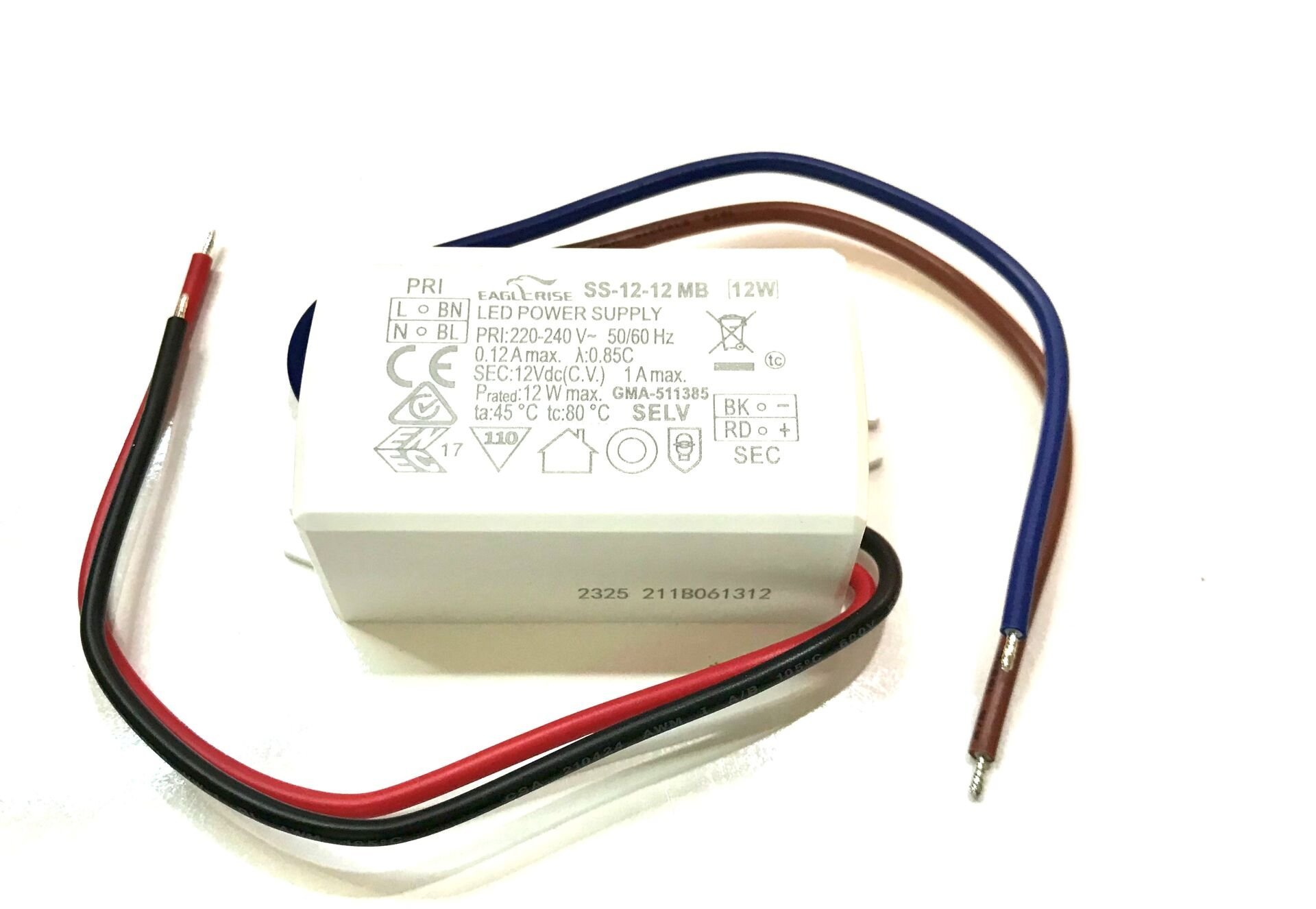 Eaglerise SS-12-12MB , Eaglerise SS-12-12 MB. - 12w 12v 1 amper adaptör