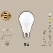 10W LED AMPUL E27 PREMIUM, 3200K/6400K, BEYAZ