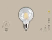 6W LED FİLAMENT GLOBE AMPUL E27 BEYAZ