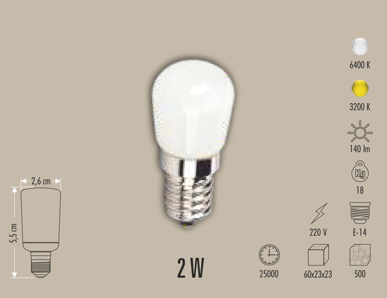 2W LED FİLAMENT AMPUL E14