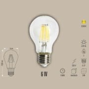 6W LED FİLAMENT AMPUL E27 BEYAZ