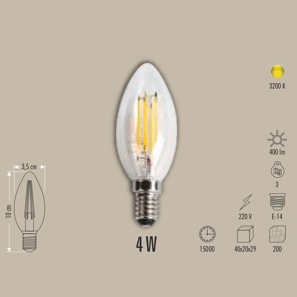 4W LED BUJİ AMPUL E14 BEYAZ