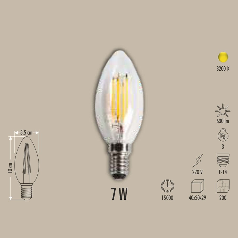 7W LED BUJİ AMPUL E14 BEYAZ