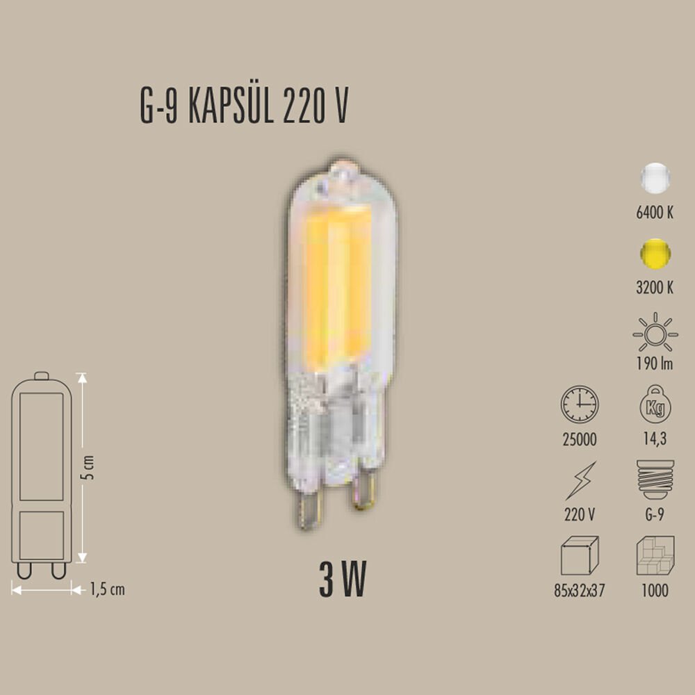 3W LED KAPSÜL AMPUL G9 220V (SMD)