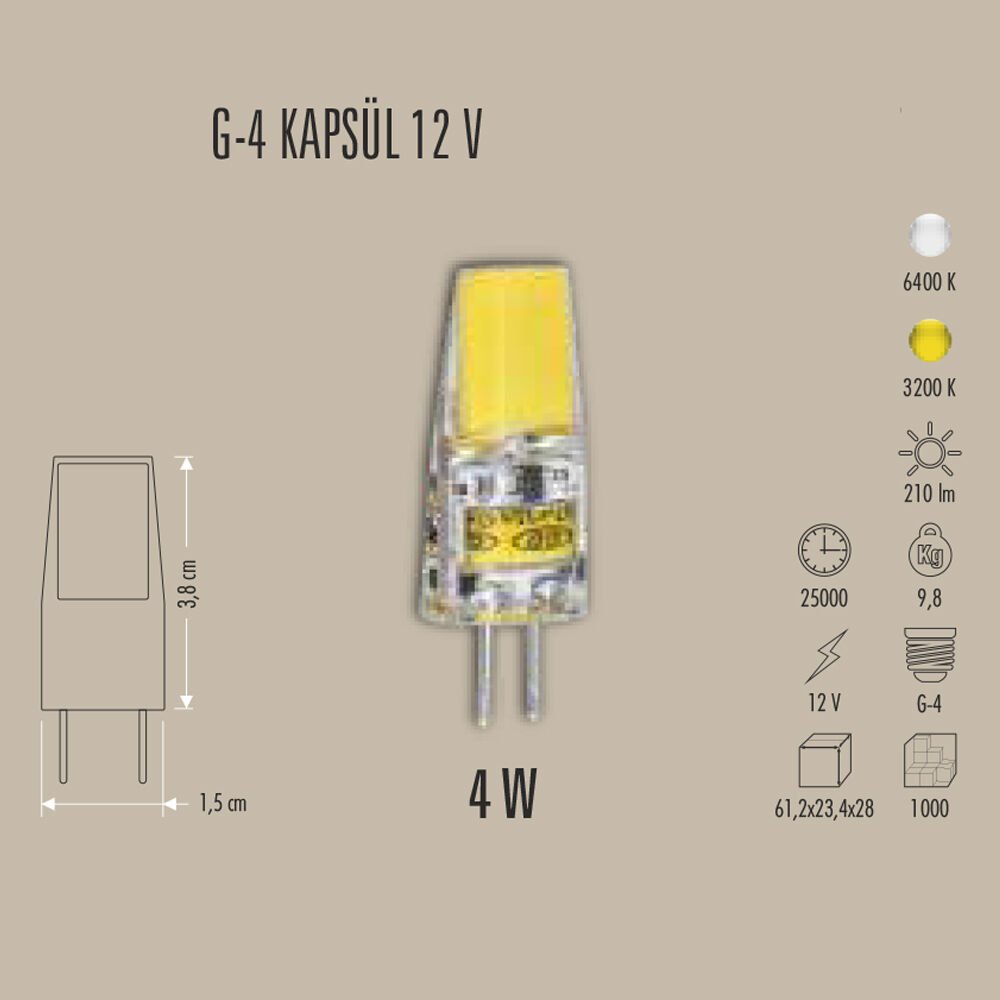 4W LED KAPSÜL AMPUL G9 220V (SMD)