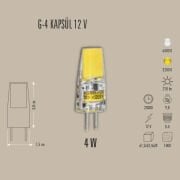 4W LED KAPSÜL AMPUL G9 220V (SMD)