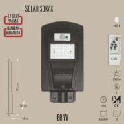 60W SOLAR SOKAK ARMATÜRÜ LED