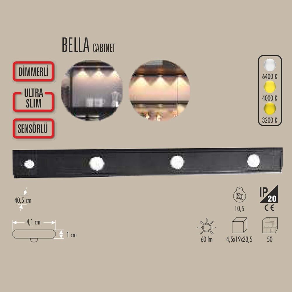 BELLA ŞARJLI LED KABİN LAMBASI