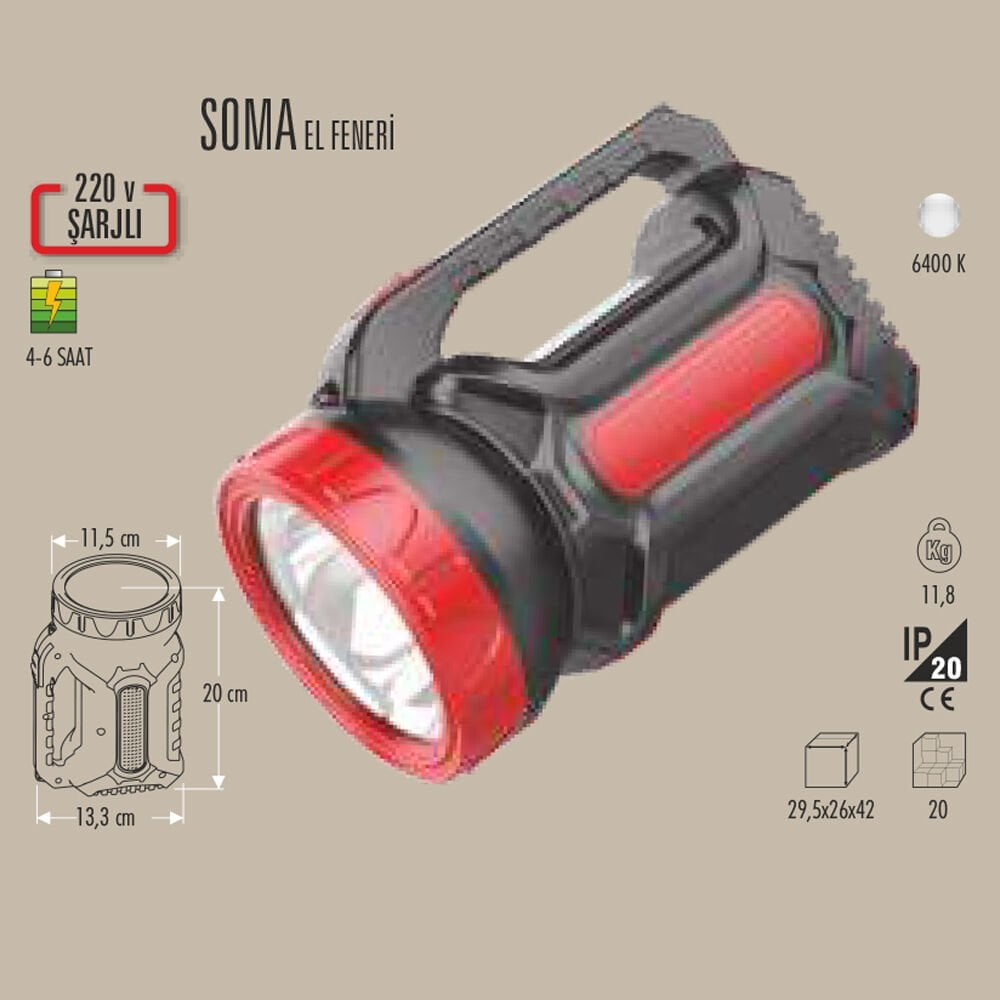 SOMA ŞARJLI EL FENERİ