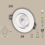 SAFİR LED SPOT 8W