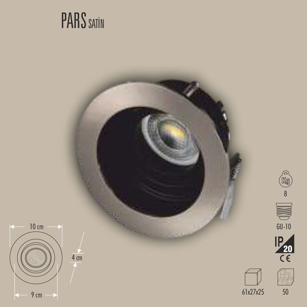 PARS SATEN DEKORATİF SPOT KASA