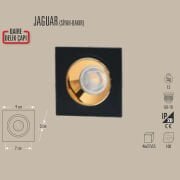 JAGUAR DEKORATİF SPOT KASA (SİYAH BAKIR)