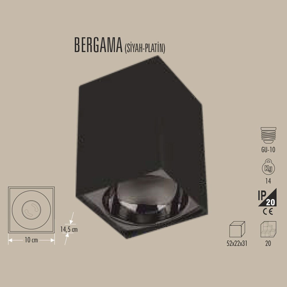 BERGAMA SIVA ÜSTÜ SPOT ARMATÜR