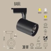 BABİL 30W RAY SPOT AYDINLATMA (BEYAZ)