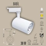 BABİL 30W RAY SPOT AYDINLATMA (BEYAZ)