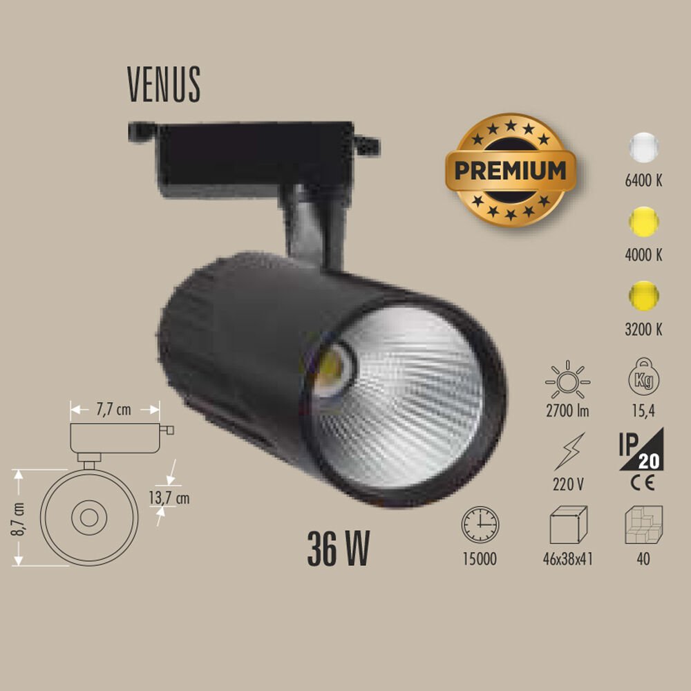 VENUS 36W RAY SPOT AYDINLATMA (PREMIUM)