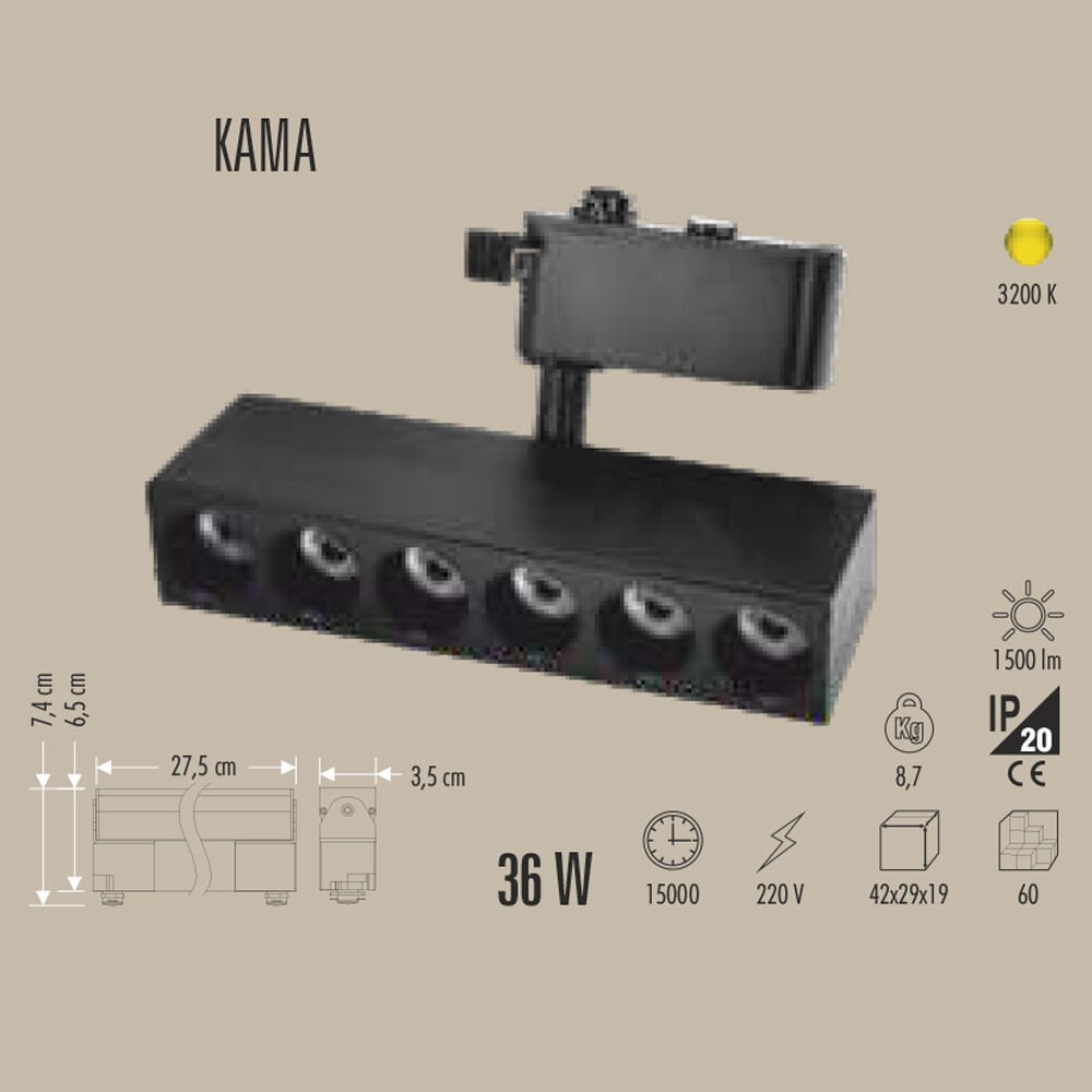 KAMA 36W LINEER RAY SPOT AYDINLATMA