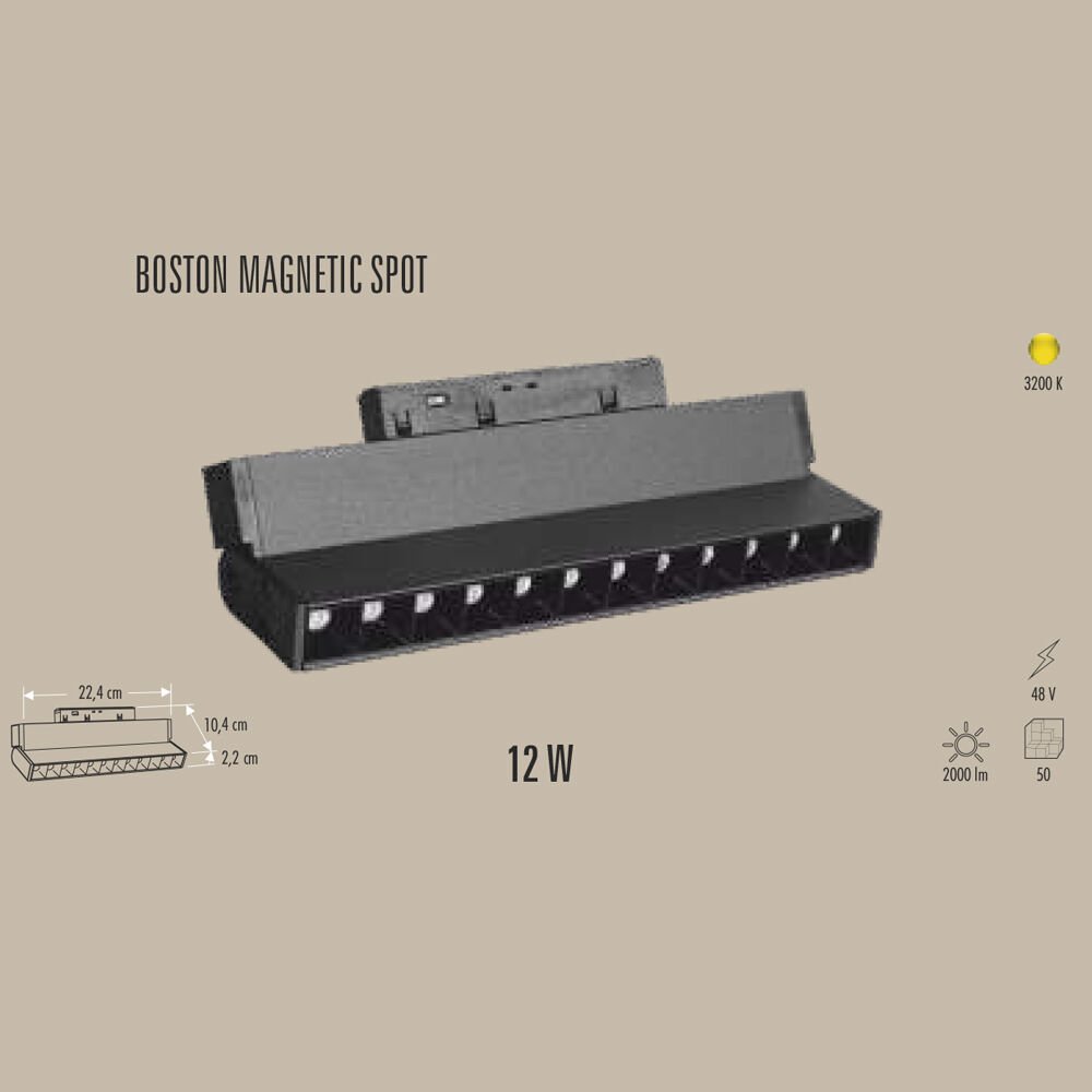 BOSTON 12W MAGNETIC SPOT