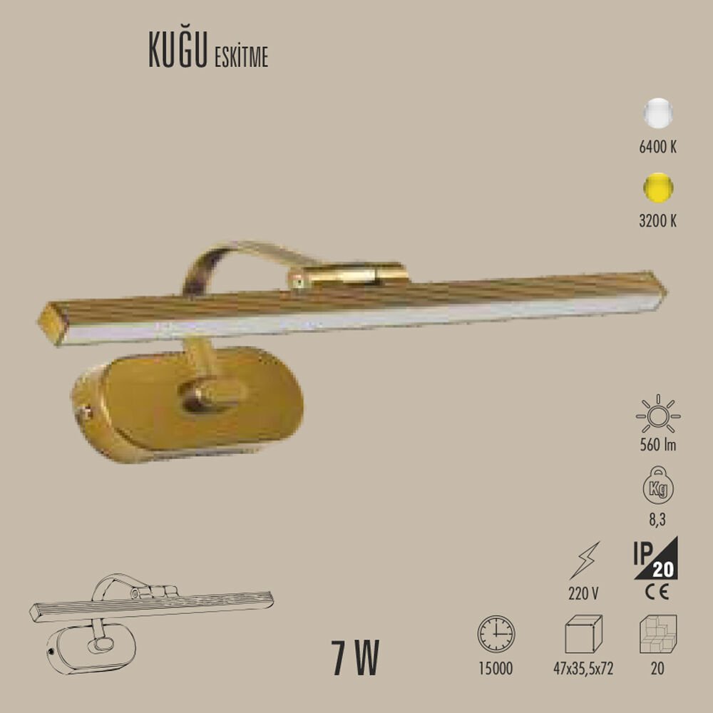 KUĞU LED APLİK 7W DUVAR AYDINLATMA (ESKİTME)