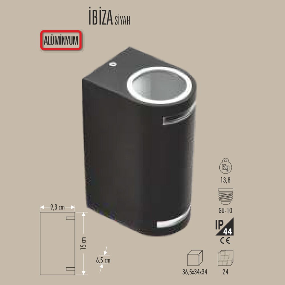 IBIZA LED APLİK 6W SİLİNDİR DUVAR AYDINLATMA