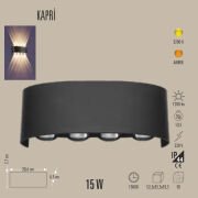 KAPRİ LED APLİK 15W DUVAR AYDINLATMA