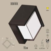 DOMİNİK LED APLİK 15W DUVAR AYDINLATMA (KARE)