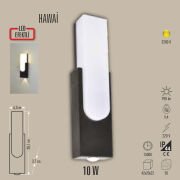 HAWAII LED APLİK 10W DIŞ MEKAN DUVAR AYDINLATMA