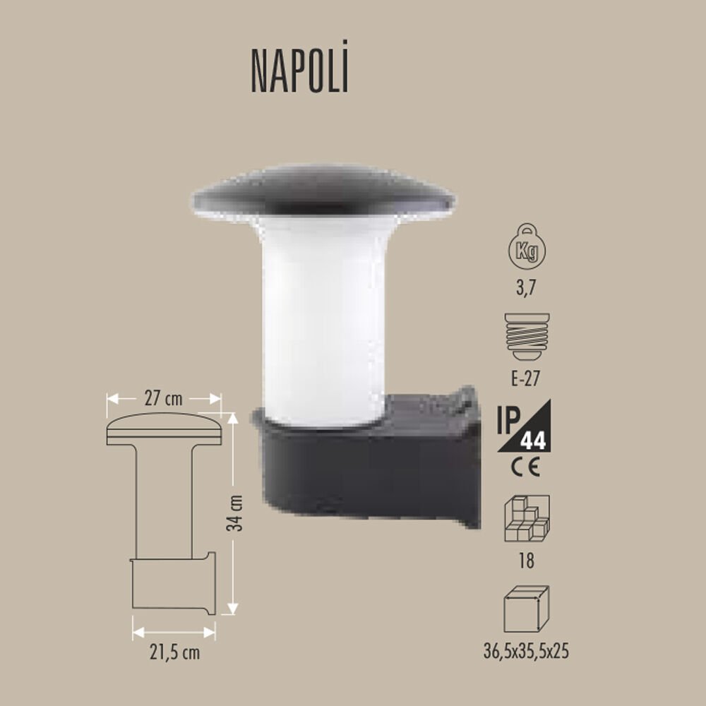 NAPOLİ DUVAR TİPİ BAHÇE ARMATÜRÜ