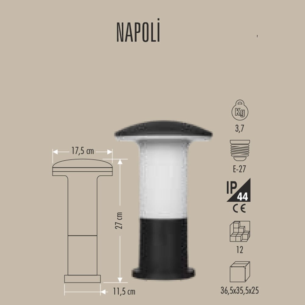 NAPOLİ KISA TİP BAHÇE ARMATÜRÜ