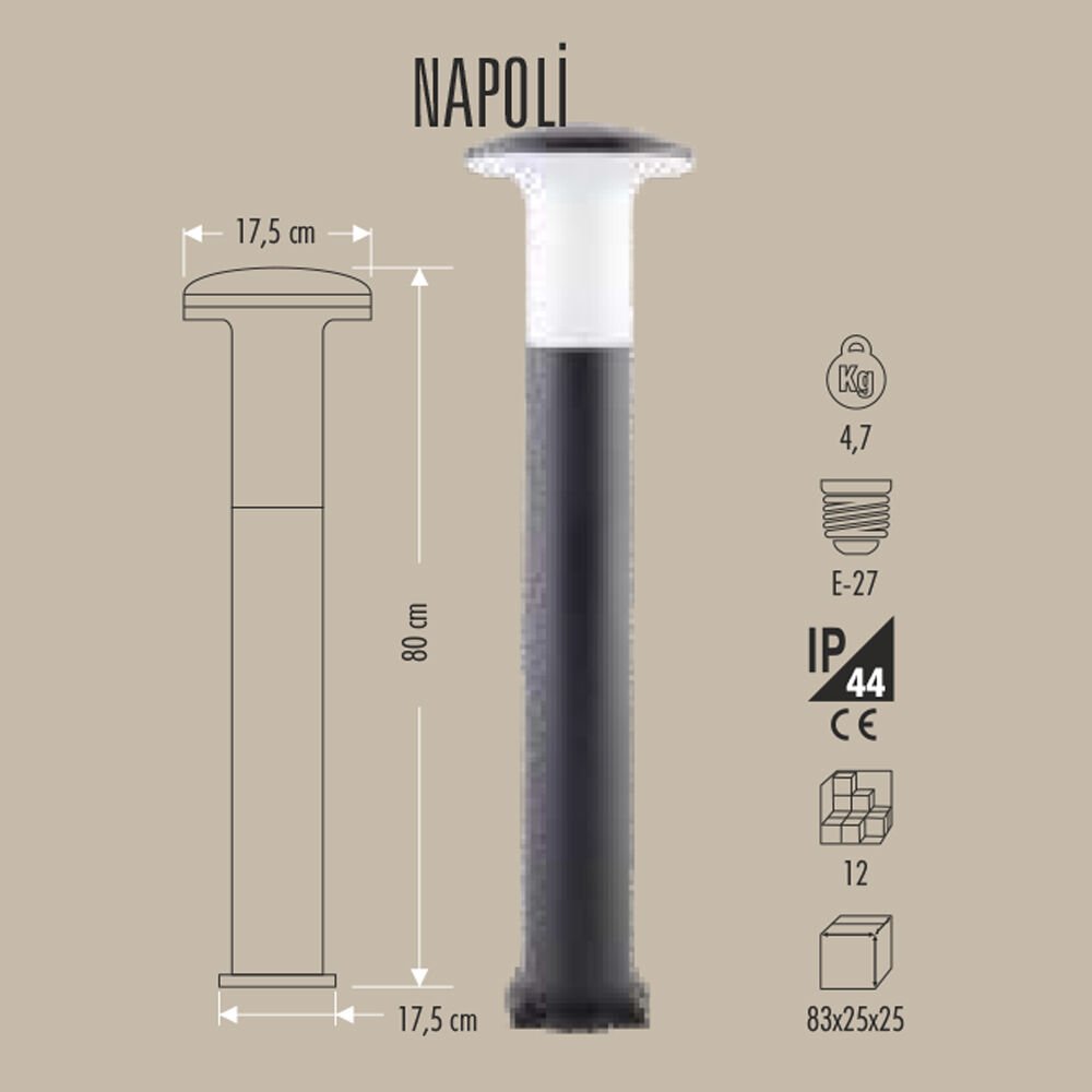NAPOLİ UZUN DİREK BAHÇE ARMATÜRÜ
