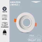 AMAZON BEYAZ YUVARLAK SPOT ARMATÜR