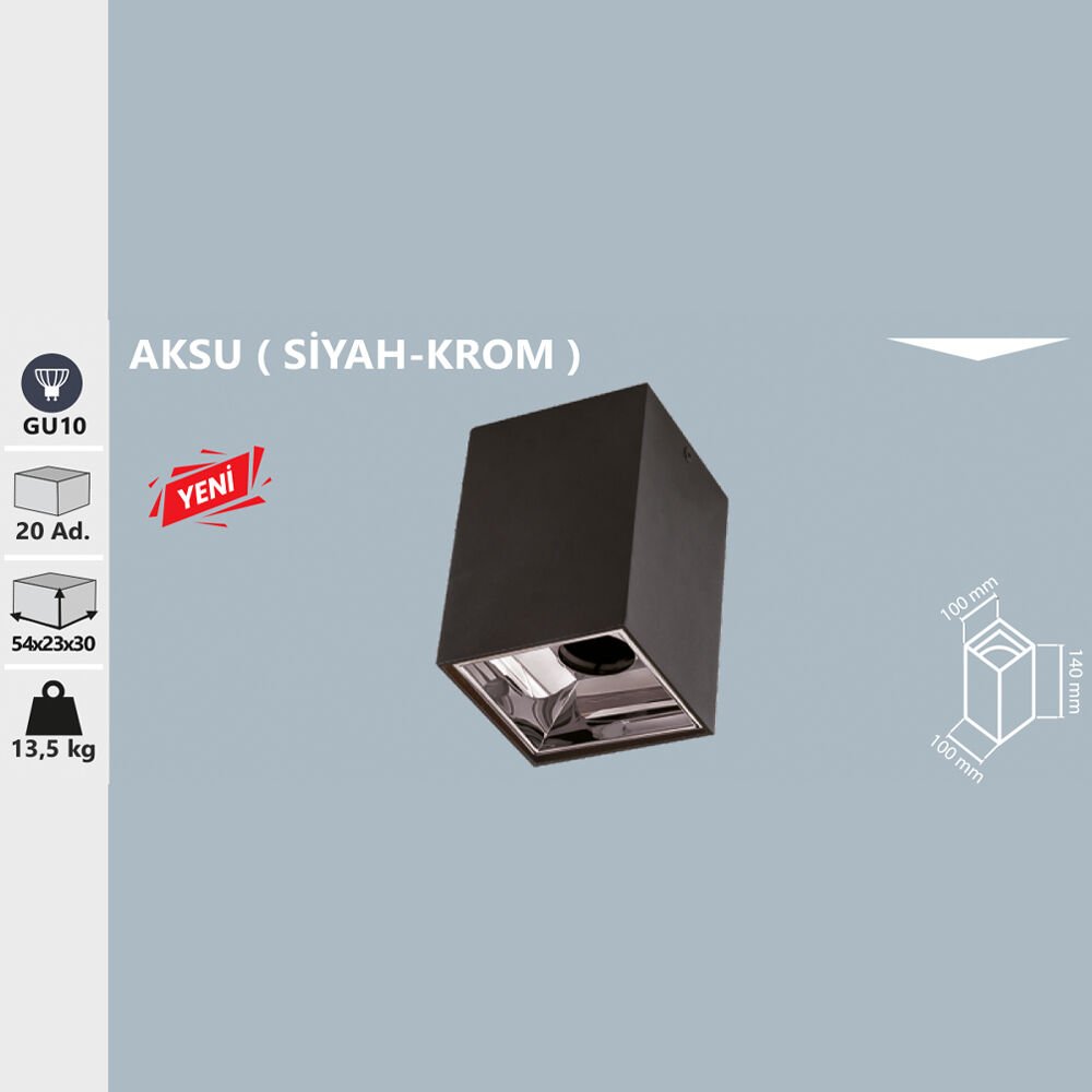 AKSU SİYAH-KROM SPOT ARMATÜR
