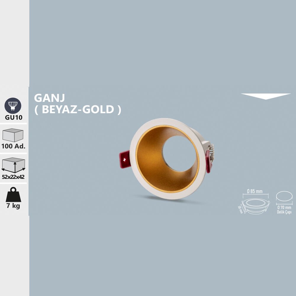 GANj BEYAZ-GOLD SPOT ARMATÜR