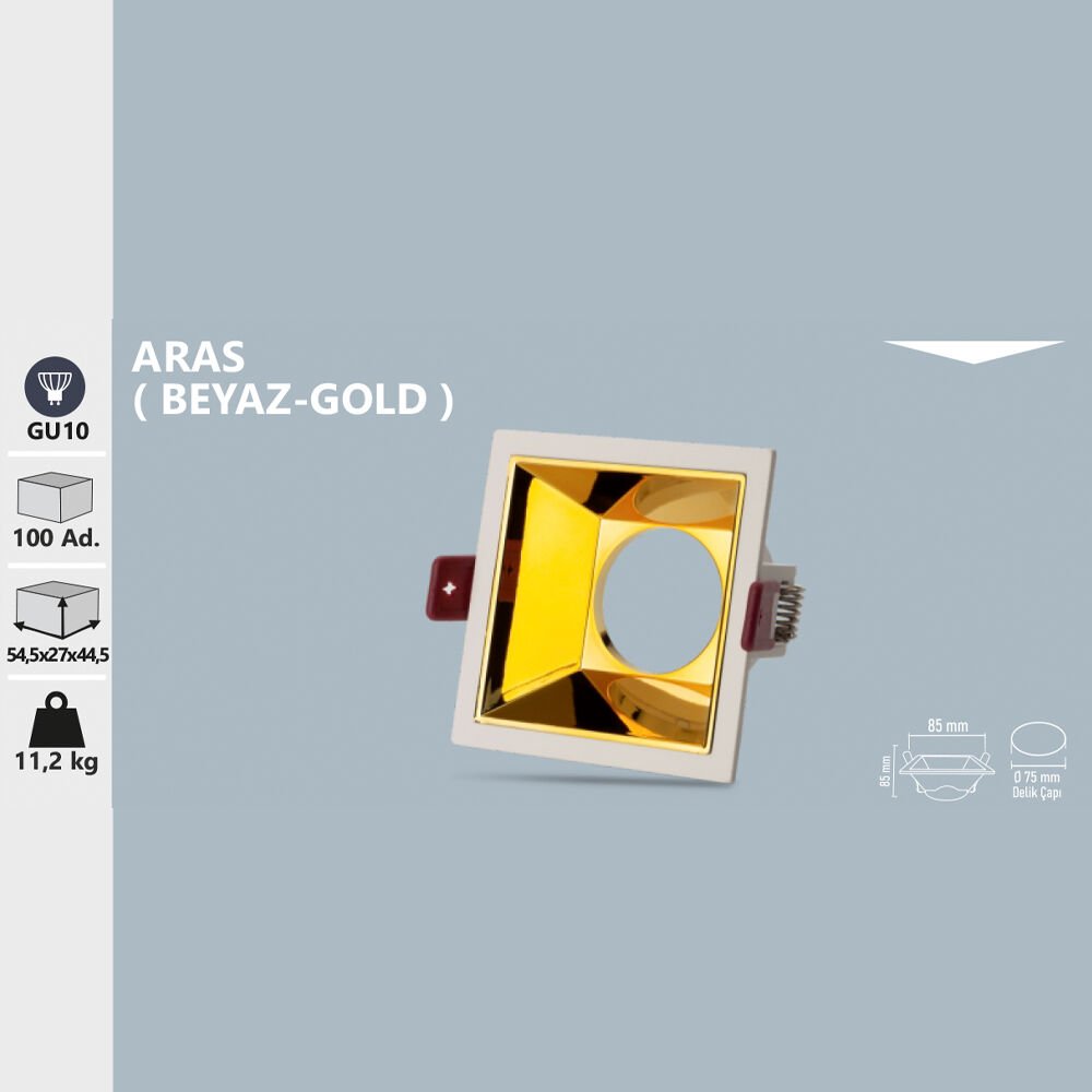 ARAS BEYAZ-GOLD SPOT ARMATÜR