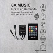 RGB LED KONTROLLER , RGB KUMANDA , MÜZİKLİ , LED KONTROL