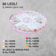 ŞERİT LED , DIŞ MEKAN , 60 LEDLİ , 12V , LED AYDINLATMA
