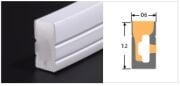 A0612, 6X12 ESNEK SİLİKON LED PROFİLİ,  SİLİKON LED KANALI, 12X6 SİLİKON LED HORTUMU, KIVRIMLI YÜZEYLER İÇİN BÜKÜLEBİLİR LED KANALI